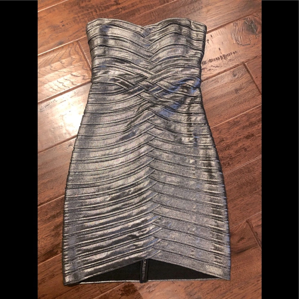 BCBG Maxazria Metallic Dress